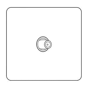 Hoxton Paintable Range Primed White (Paintable) 1 Gang Satellite Socket