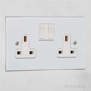 Clarity Perspex Range Clear Perspex (Project Finish) Double Socket (13 Amp)