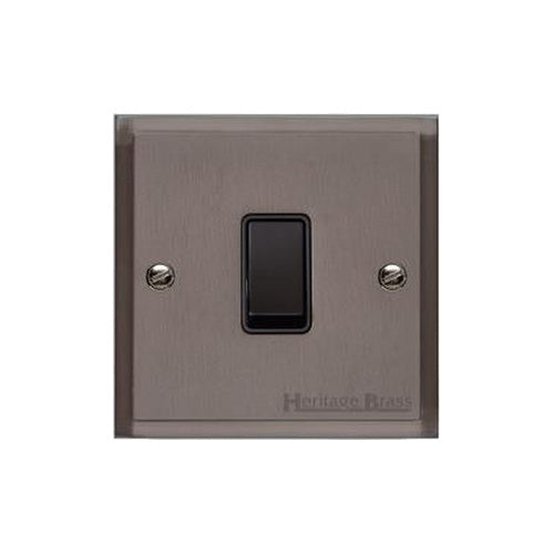 Elite Stepped Plate Range Matt Bronze Switches & Sockets, S09 - 1 Gang Rocker Switch by Heritage Brass By M-Marcus