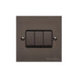 Heritage Brass Stylist Bronze Low Profile Plate - Square Edge - 3 Gang 2-Way Rocker Switch -Type RL9 by Heritage Brass By M-Marcus