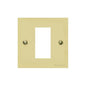 Richmond Elite Range Satin Brass Switches & Sockets, LP44 - 1 Module Euro Plate by Heritage Brass By M-Marcus