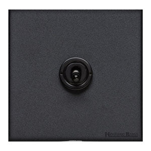 Windsor Range Jet Black (Project Finish) 1 Gang 2-Way Classic Toggle Switch