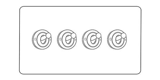 Hoxton Primed White | 4G 2W Toggle Switch