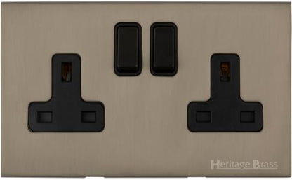 Windsor Range Aged Pewter, WAP - Double Socket (13 Amp)