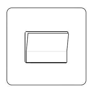 Hoxton Primed White | 6A Triple Pole Fan Isolator Switch