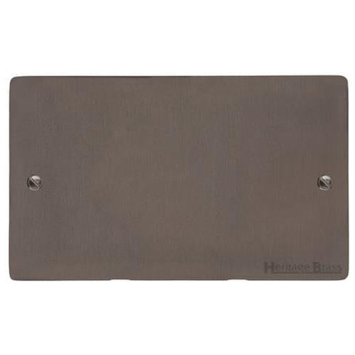 Heritage Brass Stylist Bronze Flat Plate - Round Edge - Double Blank Plate - Type L9 by Heritage Brass By M-Marcus
