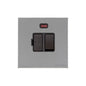 Windsor Range Satin Chrome Silk Switches & Sockets, WN35 - Switched Spur with Neon (13 Amp) by Heritage Brass By M-Marcus