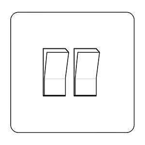 Primed White Flat Plate PW-2 Gang Switch (20 Amp) by Heritage Brass By M-Marcus