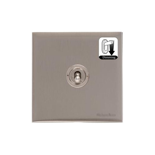 Winchester Range Satin Nickel Switches & Sockets, W05 - 1 Gang Dimming Toggle Switch by Heritage Brass By M-Marcus