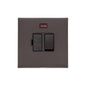 Windsor Range Matt Bronze Switches & Sockets, WN9 - Switched Spur with Neon (13 Amp) by Heritage Brass By M-Marcus
