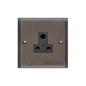 Elite Stepped Plate Range Matt Bronze Switches & Sockets, S09 - 5 Amp 3 Round Pin Socket by Heritage Brass By M-Marcus