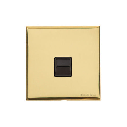 Windsor Range Polished Brass Switches & Sockets, WN1 - 1 Gang Master Line Socket by Heritage Brass By M-Marcus