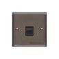 Elite Stepped Plate Range Matt Bronze Switches & Sockets, S09 - 1 Gang Secondary Line Socket by Heritage Brass By M-Marcus