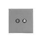 Windsor Range Satin Chrome Silk Switches & Sockets, WN35 - TV/Satellite Socket by Heritage Brass By M-Marcus