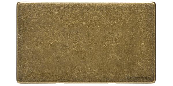 Vintage Range Rustic Brass, XRB - Double Blank Plate