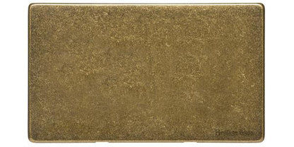 Vintage Range Rustic Brass, XRB - Double Blank Plate