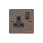 Heritage Brass Stylist Bronze Flat Plate - Round Edge - Single Socket (13 Amp) - Type L9 by Heritage Brass By M-Marcus