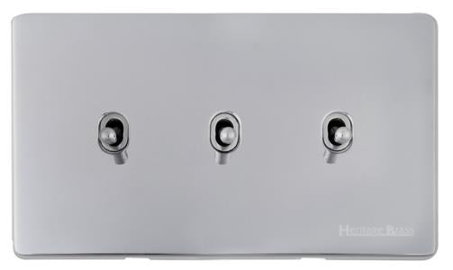 Studio Range Polished Chrome, Y02 - 3 Gang Stockholm Toggle