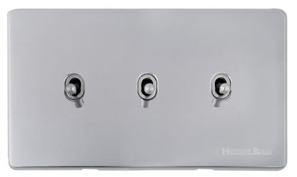 Studio Range Polished Chrome, Y02 - 3 Gang Stockholm Toggle