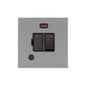 Windsor Range Satin Chrome Silk Switches & Sockets, WN35 - Switched Spur with Neon + Cord (13 Amp) by Heritage Brass By M-Marcus