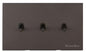 Windsor Range Matt Bronze Switches & Sockets, WN9 - 3 Gang Stockholm Toggle by Heritage Brass By M-Marcus