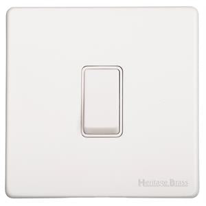 Vintage Range Matt White, XWH - 1 Gang Rocker Switch