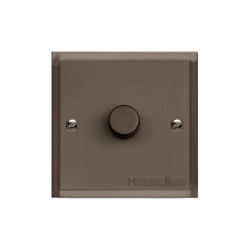 Elite Stepped Plate Range Matt Bronze Switches & Sockets, S09 - 1 Gang Dimmer 400 watts (Compatible with halogen/ incandescent bulbs) by Heritage Brass By M-Marcus