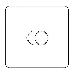 Primed White Screwless YPW-1 Gang Trailing Edge Dimmer by Heritage Brass By M-Marcus