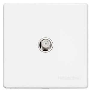 Vintage Range Matt White, XWH - 1 Gang Satellite Socket