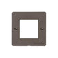 Heritage Brass Stylist Bronze Flat Plate - Round Edge - 2 Module Euro Plate - Type L9 by Heritage Brass By M-Marcus