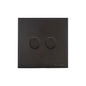 Windsor Range Dark Antique Bronze Switches & Sockets WN95 - 2 Gang TED Dimmer (Compatible with LED Lamps) by Heritage Brass By M-Marcus