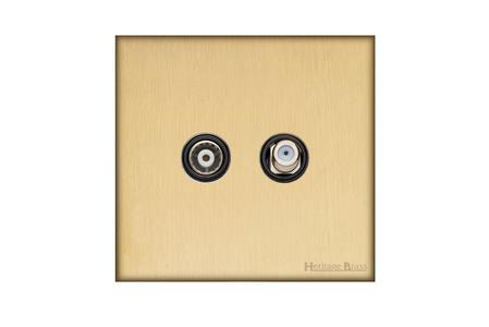 Windsor Range Matt Brass, WN40 - TV/Satellite Socket