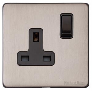 Vintage Range Aged Pewter, XAP - Single Socket (13 Amp)