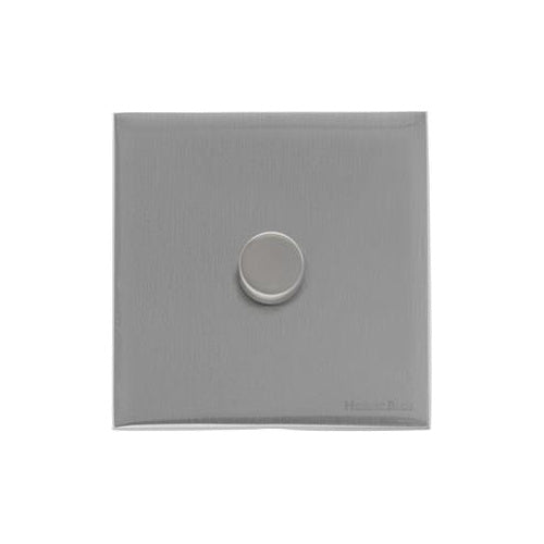 Windsor Range Satin Chrome Silk Switches & Sockets, WN35 - 1 Gang TED Dimmer (Compatible with LED Lamps) by Heritage Brass By M-Marcus