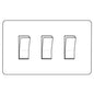 Heritage Brass Stylist Bronze Flat Plate - Round Edge - 3 Gang 2-Way Rocker Switch Twin Plate - Type L9 by Heritage Brass By M-Marcus