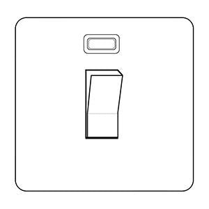 Primed White Flat Plate PW-20 Amp DP with Neon by Heritage Brass By M-Marcus