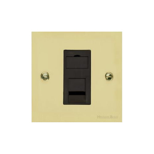 Richmond Elite Range Satin Brass Switches & Sockets, LP44 - 1 Gang CAT6 by Heritage Brass By M-Marcus