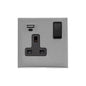 Windsor Range Satin Chrome Silk Switches & Sockets, WN35 - 1G 13A Socket with USB-A+C by Heritage Brass By M-Marcus