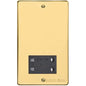 Elite Flat Plate Range Polished Brass Switches & Sockets, T01 - Shaver Socket Output Voltage 110/240V by Heritage Brass By M-Marcus