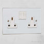 Clarity Perspex Range Clear Perspex (Project Finish) Double Socket (13 Amp) by Heritage Brass By M-Marcus