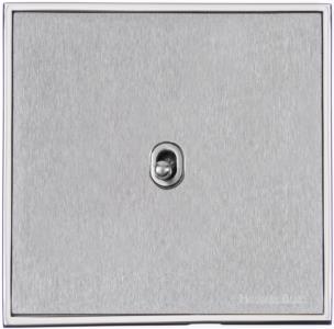 Executive Range Satin Chrome with Polished Chrome, EX23 - 1 Gang Stockholm Toggle