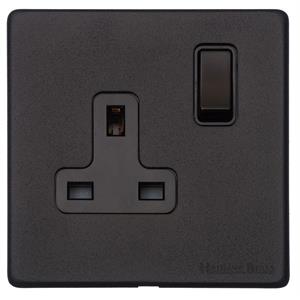 Vintage Range Matt Black, XBK - Single Socket (13 Amp)