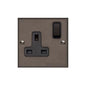 Richmond Elite Range Matt Bronze Switches & Sockets, LP9 - Single Socket (13 Amp) by Heritage Brass By M-Marcus