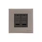 Windsor Range Satin Nickel Switches & Sockets, WN5 - 2 Gang Secondary Line Socket by Heritage Brass By M-Marcus