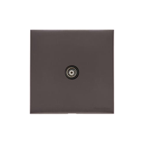 Windsor Range Matt Bronze Switches & Sockets, WN9 - 1 Gang Non-Isolated TV Coaxial Socket by Heritage Brass By M-Marcus