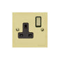 Richmond Elite Range Satin Brass Switches & Sockets, LP44 - Single Socket (13 Amp) by Heritage Brass By M-Marcus