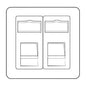 Ashley Norton Paintable Primed White | 2g Cat6 Socket (Imod660)