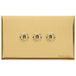 Windsor Range Polished Brass Switches & Sockets, WN1 - 3 Gang Toggle Switch by Heritage Brass By M-Marcus