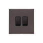 Windsor Range Matt Bronze Switches & Sockets, WN9 - 2 Gang Rocker Switch by Heritage Brass By M-Marcus