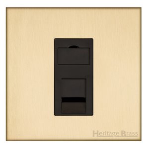 Winchester Range Satin Brass, W44 - 1 Gang CAT6